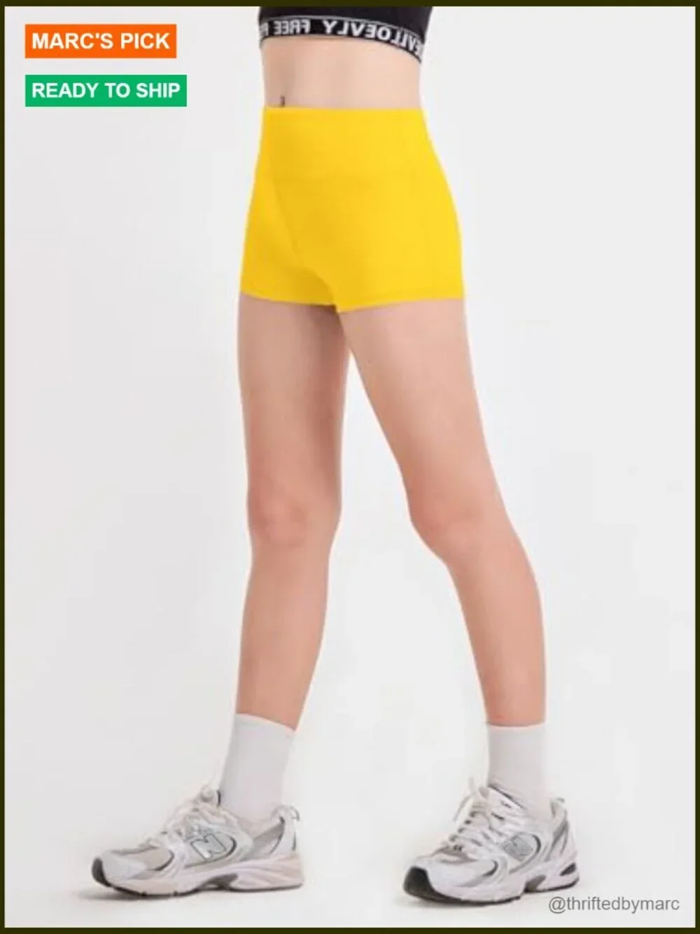 Girls high waist bike shorts athletic yoga activewear